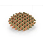 Acoustic Ceiling Sound Trap - 1200mm x 1200mm Round - Banana Green | Orange