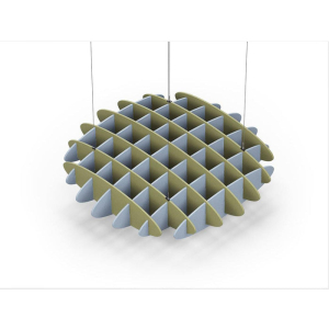 Acoustic Ceiling Sound Trap - 1200mm x 1200mm Round - Banana Green | Pacific Blue