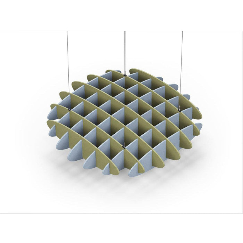 Acoustic Ceiling Sound Trap - 1200mm x 1200mm Round - Banana Green | Pacific Blue