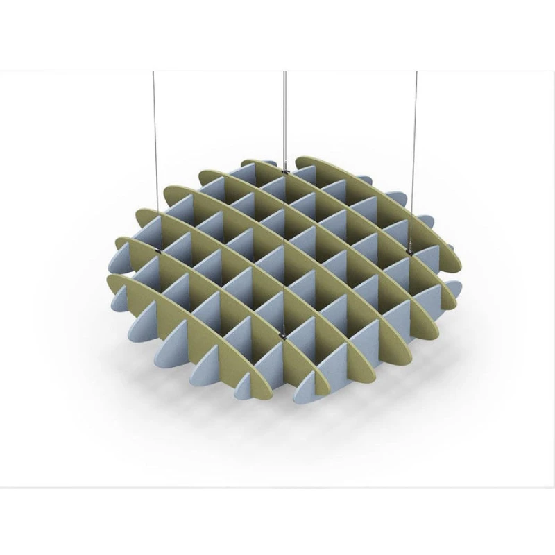Acoustic Ceiling Sound Trap - 1200mm x 1200mm Round - Banana Green | Pacific Blue