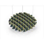 Acoustic Ceiling Sound Trap - 1200mm x 1200mm Round - Banana Green | Peacock Green