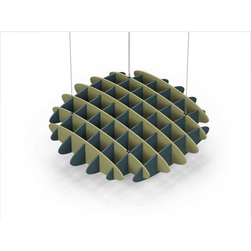 Acoustic Ceiling Sound Trap - 1200mm x 1200mm Round - Banana Green | Peacock Green