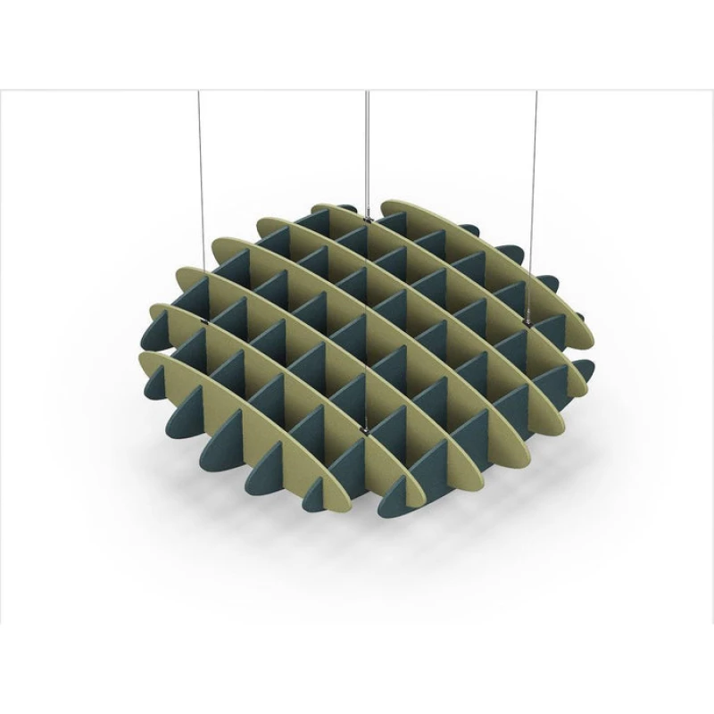Acoustic Ceiling Sound Trap - 1200mm x 1200mm Round - Banana Green | Peacock Green