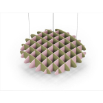 Acoustic Ceiling Sound Trap - 1200mm x 1200mm Round - Banana Green | Pink