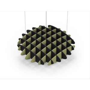 Acoustic Ceiling Sound Trap - 1200mm x 1200mm Round - Black | Banana Green