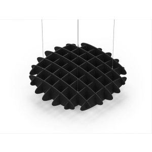 Acoustic Ceiling Sound Trap - 1200mm x 1200mm Round - Black