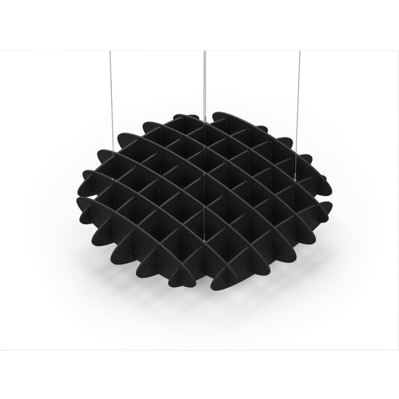 Acoustic Ceiling Sound Trap - 1200mm x 1200mm Round - Black
