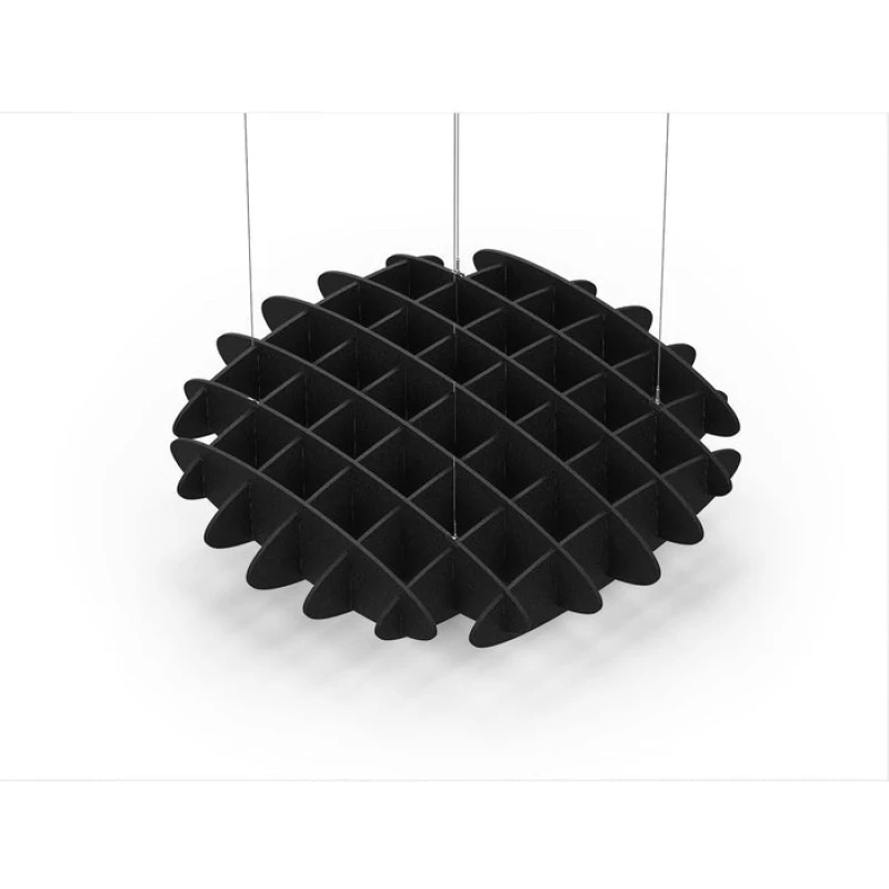 Acoustic Ceiling Sound Trap - 1200mm x 1200mm Round - Black