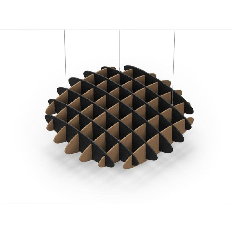 Acoustic Ceiling Sound Trap - 1200mm x 1200mm Round - Black | Brown