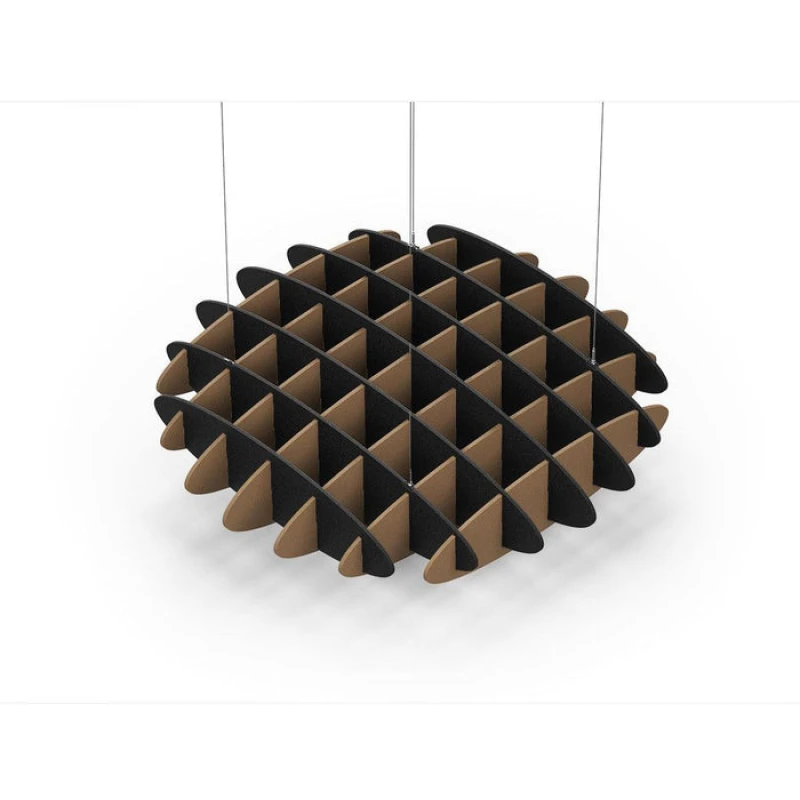 Acoustic Ceiling Sound Trap - 1200mm x 1200mm Round - Black | Brown