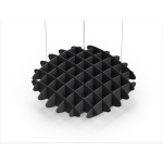 Acoustic Ceiling Sound Trap - 1200mm x 1200mm Round - Black | Charcoal Grey