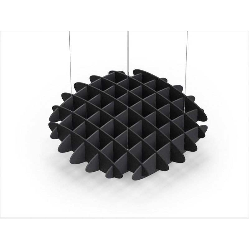 Acoustic Ceiling Sound Trap - 1200mm x 1200mm Round - Black | Charcoal Grey