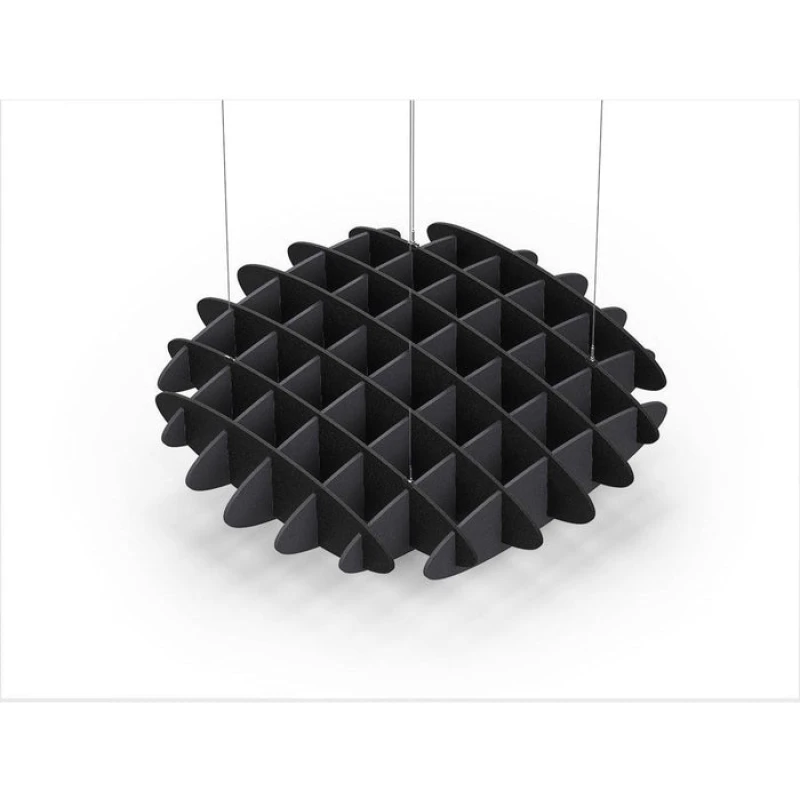 Acoustic Ceiling Sound Trap - 1200mm x 1200mm Round - Black | Charcoal Grey