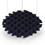 Acoustic Ceiling Sound Trap - 1200mm x 1200mm Round - Black | Dark Blue