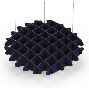 Acoustic Ceiling Sound Trap - 1200mm x 1200mm Round - Black | Dark Blue