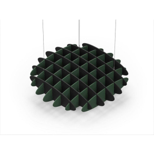 Acoustic Ceiling Sound Trap - 1200mm x 1200mm Round - Black | Dark Green