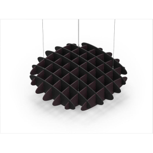 Acoustic Ceiling Sound Trap - 1200mm x 1200mm Round - Black | Dark Maroon