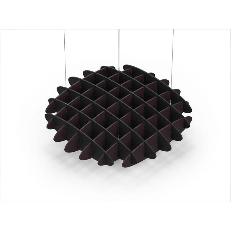 Acoustic Ceiling Sound Trap - 1200mm x 1200mm Round - Black | Dark Maroon