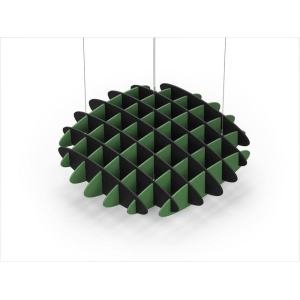 Acoustic Ceiling Sound Trap - 1200mm x 1200mm Round - Black | Green