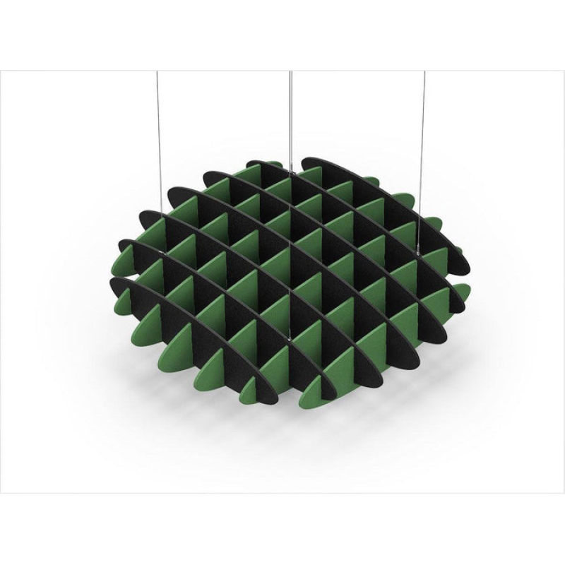 Acoustic Ceiling Sound Trap - 1200mm x 1200mm Round - Black | Green