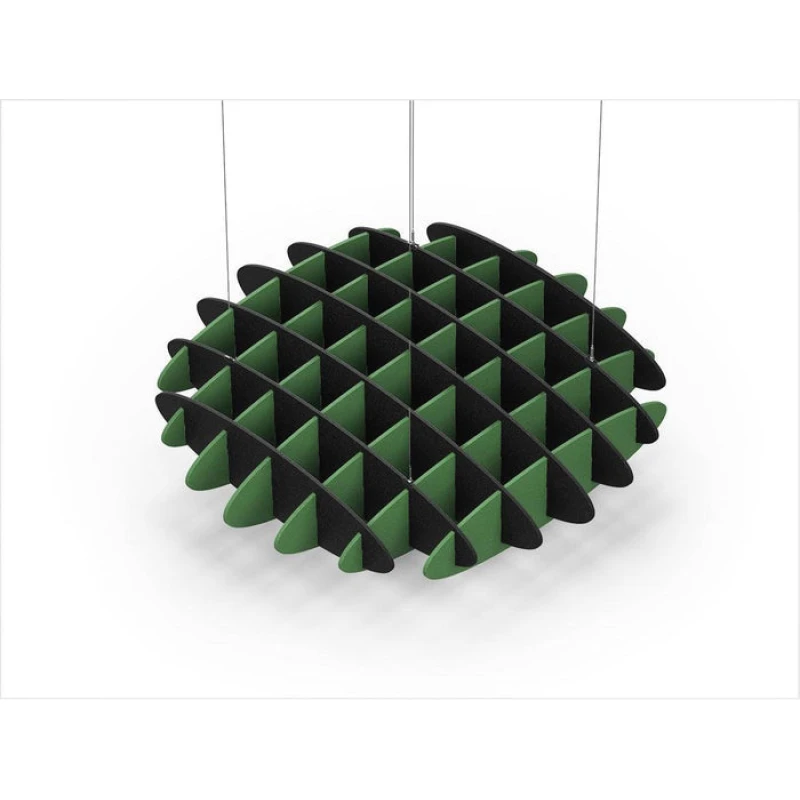 Acoustic Ceiling Sound Trap - 1200mm x 1200mm Round - Black | Green
