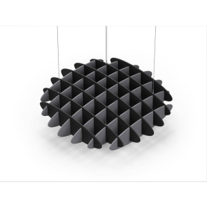 Acoustic Ceiling Sound Trap - 1200mm x 1200mm Round - Black | Grey