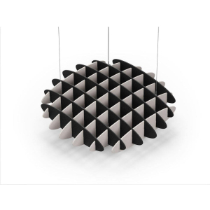 Acoustic Ceiling Sound Trap - 1200mm x 1200mm Round - Black | Light Beige