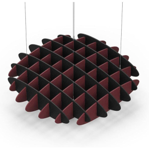 Acoustic Ceiling Sound Trap - 1200mm x 1200mm Round - Black | Maroon