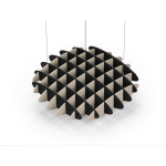 Acoustic Ceiling Sound Trap - 1200mm x 1200mm Round - Black | Natural