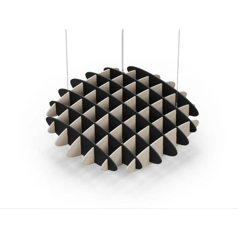 Acoustic Ceiling Sound Trap - 1200mm x 1200mm Round - Black | Natural