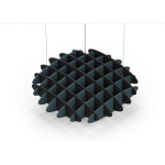 Acoustic Ceiling Sound Trap - 1200mm x 1200mm Round - Black | Peacock Green