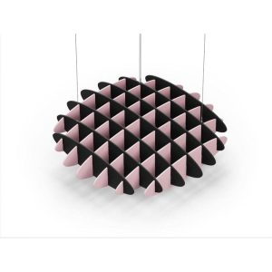 Acoustic Ceiling Sound Trap - 1200mm x 1200mm Round - Black | Pink