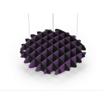 Acoustic Ceiling Sound Trap - 1200mm x 1200mm Round - Black | Purple