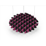 Acoustic Ceiling Sound Trap - 1200mm x 1200mm Round - Black | Royal Pink