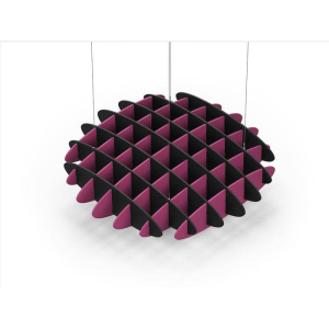 Acoustic Ceiling Sound Trap - 1200mm x 1200mm Round - Black | Royal Pink
