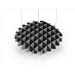 Acoustic Ceiling Sound Trap - 1200mm x 1200mm Round - Black | Slate Grey