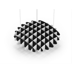 Acoustic Ceiling Sound Trap - 1200mm x 1200mm Round - Black | White