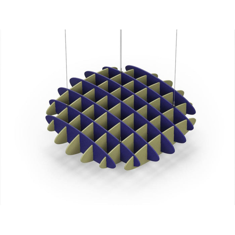 Acoustic Ceiling Sound Trap - 1200mm x 1200mm Round - Blue | Banana Green