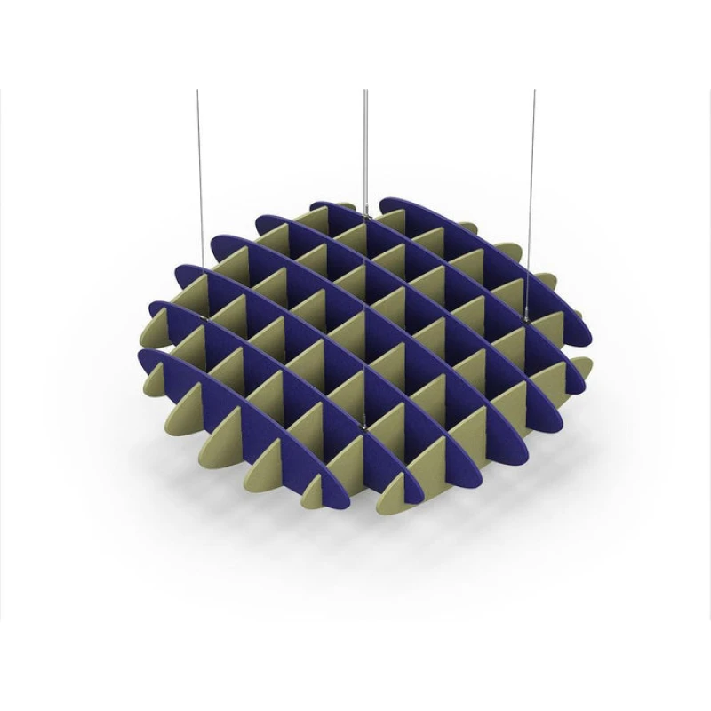 Acoustic Ceiling Sound Trap - 1200mm x 1200mm Round - Blue | Banana Green