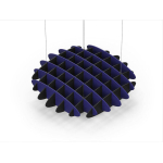 Acoustic Ceiling Sound Trap - 1200mm x 1200mm Round - Blue | Black