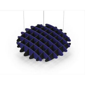 Acoustic Ceiling Sound Trap - 1200mm x 1200mm Round - Blue | Black