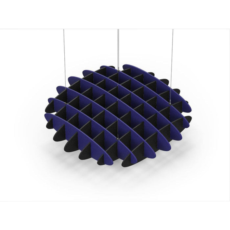 Acoustic Ceiling Sound Trap - 1200mm x 1200mm Round - Blue | Black