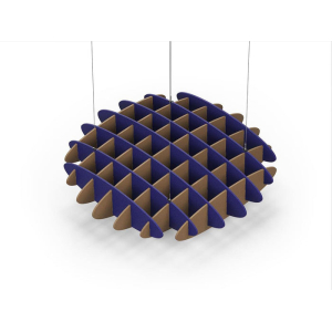 Acoustic Ceiling Sound Trap - 1200mm x 1200mm Round - Blue | Brown