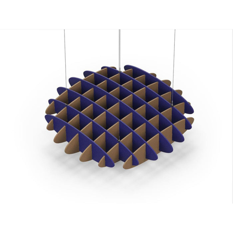 Acoustic Ceiling Sound Trap - 1200mm x 1200mm Round - Blue | Brown