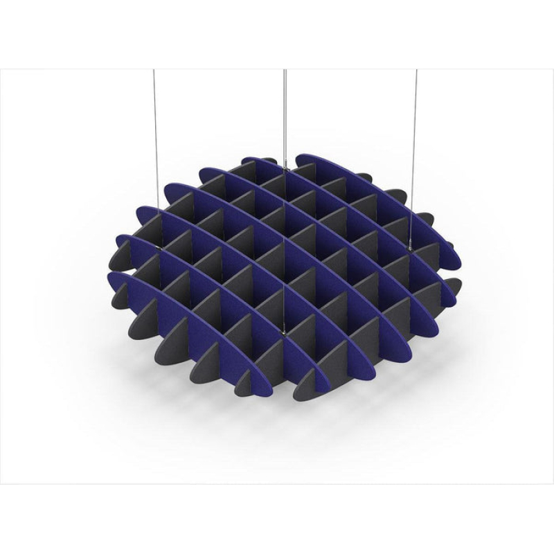 Acoustic Ceiling Sound Trap - 1200mm x 1200mm Round - Blue | Charcoal Grey