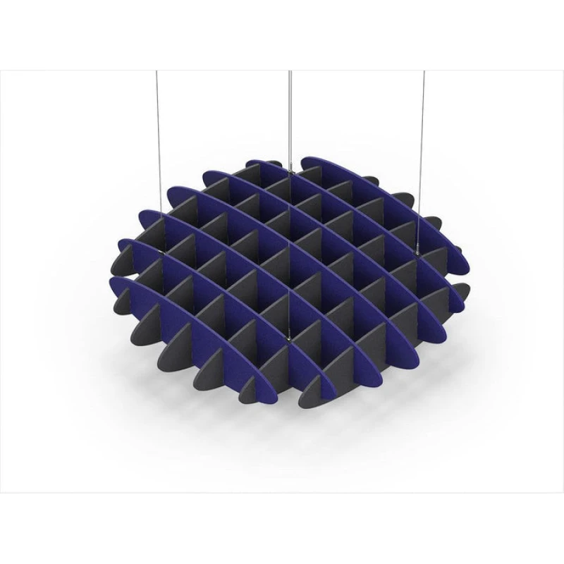 Acoustic Ceiling Sound Trap - 1200mm x 1200mm Round - Blue | Charcoal Grey
