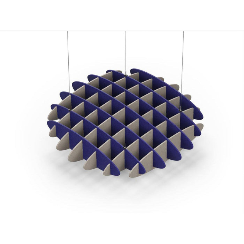 Acoustic Ceiling Sound Trap - 1200mm x 1200mm Round - Blue | Dark Beige