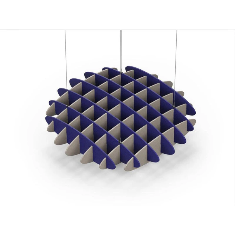 Acoustic Ceiling Sound Trap - 1200mm x 1200mm Round - Blue | Dark Beige