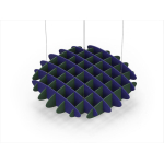 Acoustic Ceiling Sound Trap - 1200mm x 1200mm Round - Blue | Dark Green