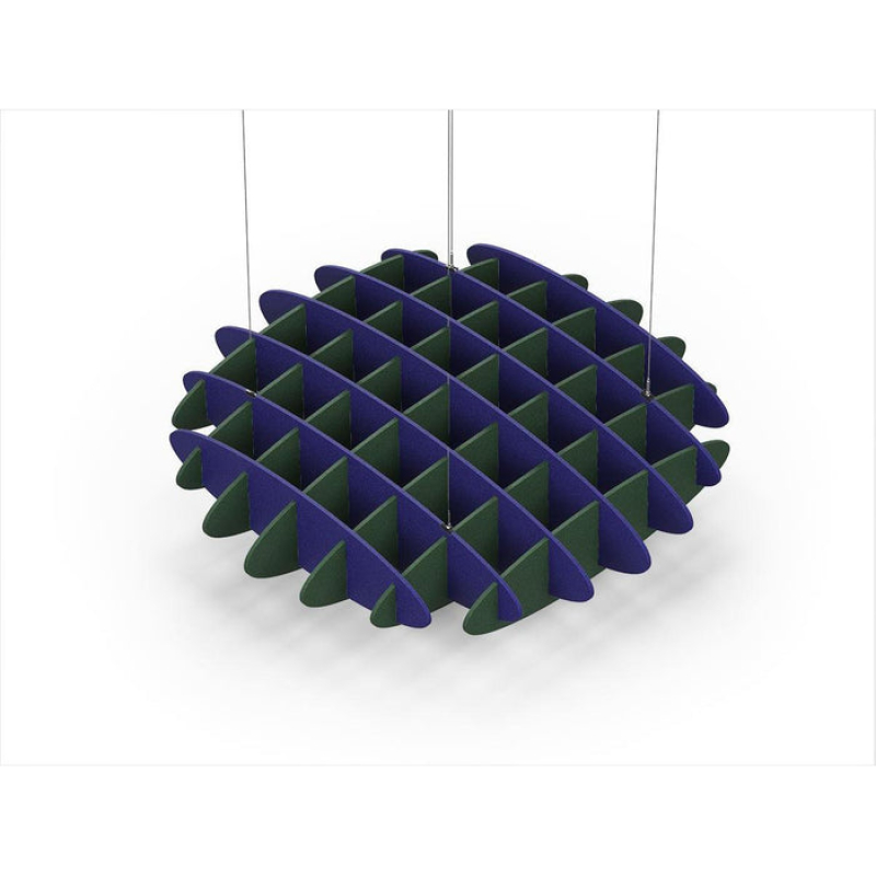 Acoustic Ceiling Sound Trap - 1200mm x 1200mm Round - Blue | Dark Green